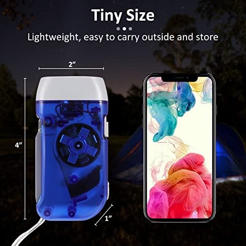 4 Pack Hand Crank Emergency Flashlight, No Battery Required, 3 LED Lights - Image 4