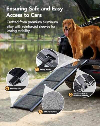PetThem Dog Ramp for Car, Extra-Long Extra-Wide Foldable - Image 4
