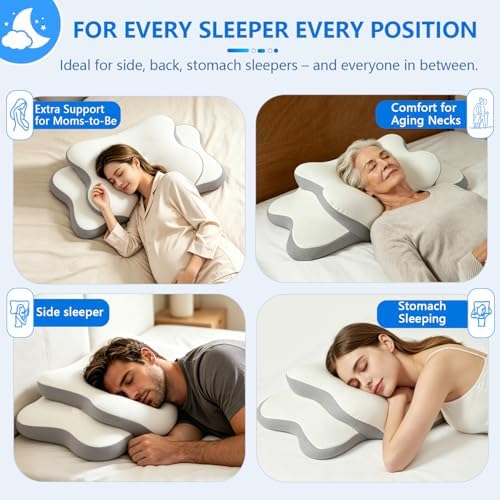 Cervical Neck Pillow for Neck Pain Relief & Side Sleeper | Ergonomic Pillow for - Image 5
