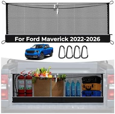 3-Layer Cargo Net for Ford Maverick 2022-2026, Zoned Storage Truck Bed Net by MakeLifeBetter