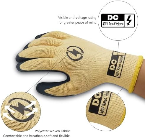 DongChu Insulated Electrician Gloves, 400V Electrical Work Gloves - Image 3