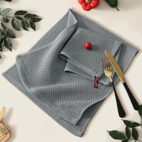 Kitinjoy 100% Cotton Waffle 4-Pack Kitchen Towels - Image 2