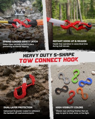3/8 Tow Hook, Winch Hook for Off-Road Recovery, Towing Shackle 33000 Lbs - Image 6