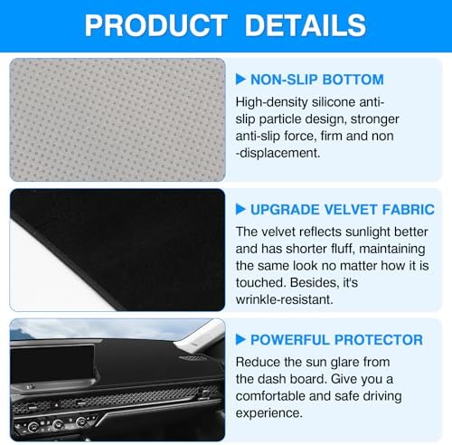 Autorder Dashboard Cover Mat for Honda Accord 2023-2025 2026 Accessories Dash - Image 6