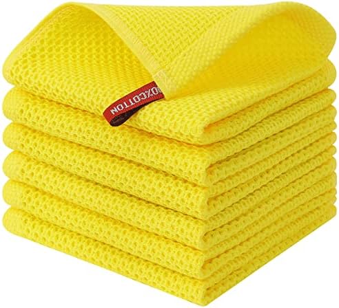 Kitinjoy 100% Cotton Waffle 6-Pack Kitchen Towels by Kitinjoy