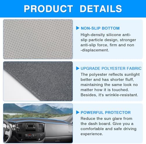 Autorder Gray Dashboard Cover Mat - Image 6