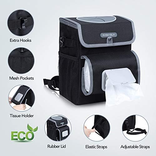 Farasla All-in-One Car Trash Can, Garbage Bag - Image 2