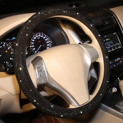 Bling Steering Wheel Cover Men Large Size by Carwales