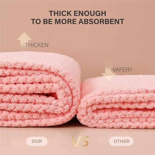 MaopaoBeauty 2 Pack Large Microfiber Hair Towel Wrap, Quick Dry Hair Towels - Image 7