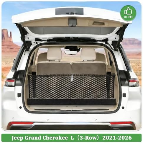 3Layer Cargo Net for Grand Cherokee 2021-2026, Integrated Zipper Bag - Image 2
