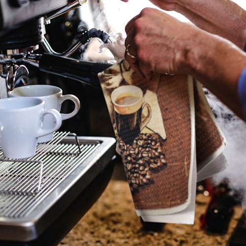 Boyiee Set of 6 Barista Towels Espresso Machine Accessories Coffee Waffle Weave - Image 2