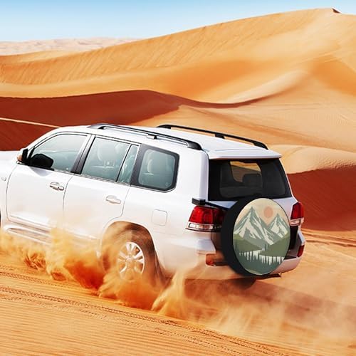 Camper Spare Tire Cover 14 Inch Mountain Adventure Weatherproof Wheel - Image 3