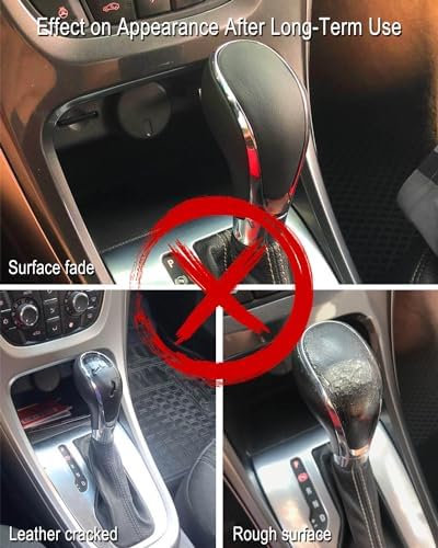 Gear Shifter Knob for Buick Verano 2012-2017, Perforated Leather Black - Image 4