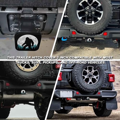 Trailer Hitch Cover 2 Inch Square Receiver Hitch Cover Rubber Tube Plug - Image 5