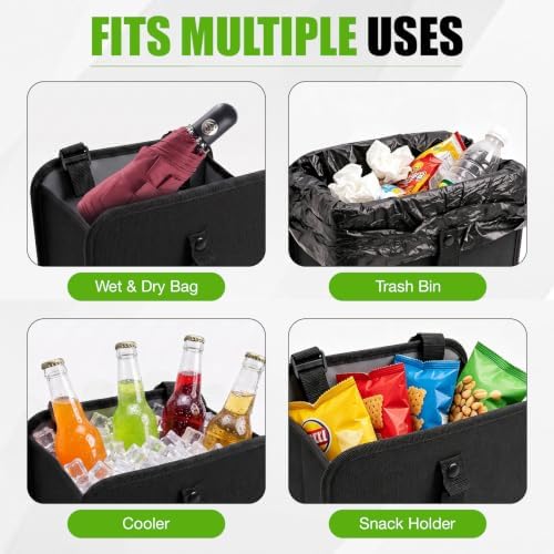 BFXM Car Trash Can, 2 Gallons Car Garbage Bag Hanging - Image 7