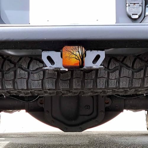 Trailer Hitch Cover 2 Inch Tree Sunset, Abstract Tree Painting Heavy-Duty Tow - Image 6