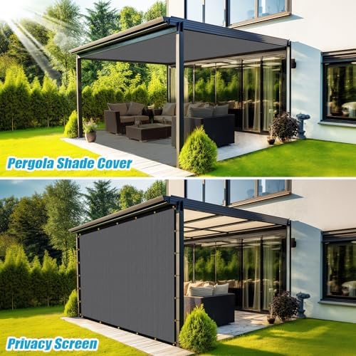 Amagenix 90% Shade Fabric 7'X 16' Gray Sun Shade Cloth - Image 5