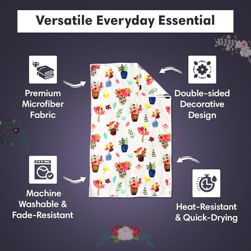 Double-Sided Microfiber Hand Towels, Waffle Kitchen Towels Set - Image 4