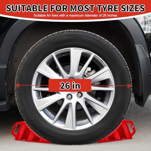 Wheel Chocks for Trailers, 4 Pack Hard Plastic RV Wheel Chocks - Image 6