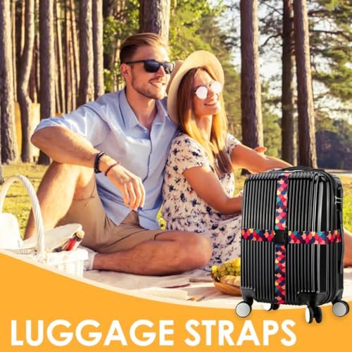 4 Pack Luggage Straps for Suitcases Adjustable Luggage Belt Suitcase Strap - Image 3