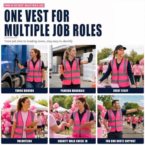 AYKRM 12 colour High visibility viz vest hi vis viz reflective work - Image 4