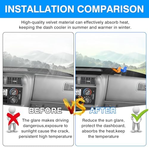 Autorder Dashboard Cover Mat for 1989-1994 Ford Ranger/ 1991-1994 Mazda Navajo - Image 3