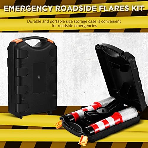 Riakrum 6 Pcs Emergency Roadside Flares Bulk Kit LED Safety Strobe Road Warning - Image 5