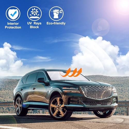 Windshield Sun Shade for 2021-2026 Genesis GV80 Accessories - Image 6
