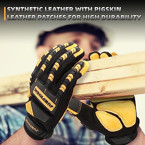 Safety Work Gloves, Synthetic Leather Impact-Resistant Heavy Duty Mechanic - Image 5