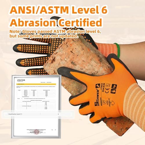 Schwer 3 Pairs Safety Work Gloves, MicroDot Abrasion & Grip - Image 2