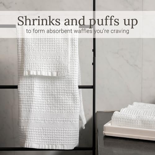GILDEN TREE Waffle Towel Set Quick Dry Thin | 2 Bath Towels | 2 Hand Towels | 2 - Image 3