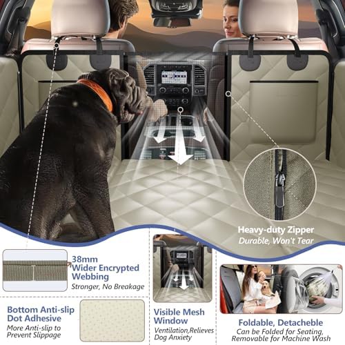 Dog Truck Seat Cover for Back Seat, Hard Bottom Pet Hammock - Image 6
