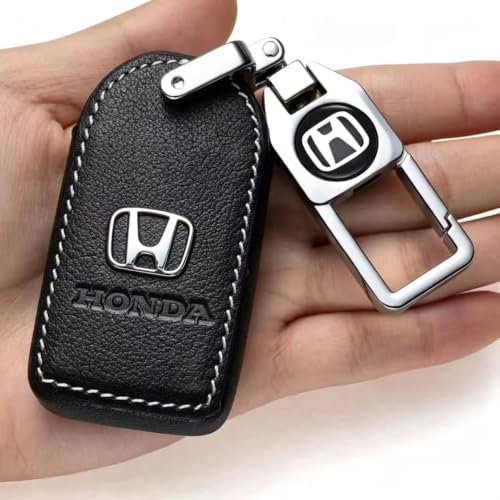 Leather Keychains, Metal Key Fob Cover Case, by ZERAL