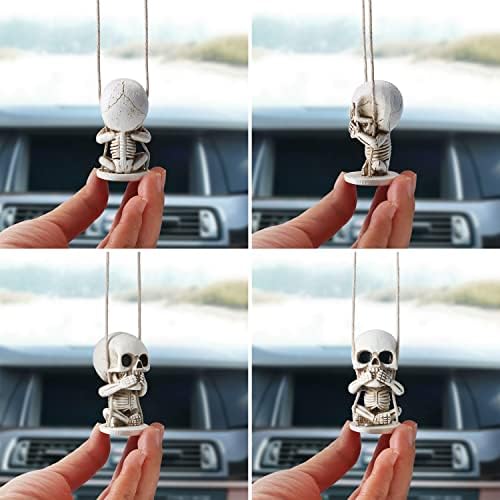Horror Halloween Skull Decor of Rearview Mirror Hanging Car Accessories - Image 6