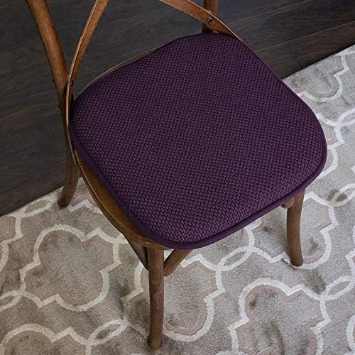Sweet Home Collection Memory Foam Chair Cushion Honeycomb Pattern Solid Color - Image 5
