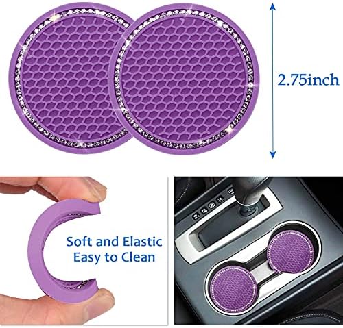 ToBeQueen Purple Bling Car Accessories Set - Image 5
