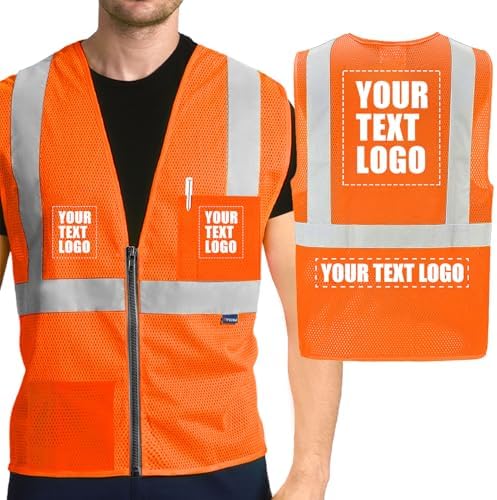 AYKRM 2 Pocket Mesh High Visibility Reflective Safety Vest by AYKRM