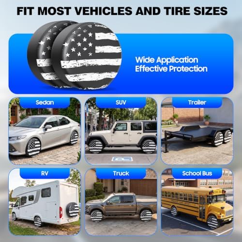 Moonet PVC Leather Tire Cover, Universal Fit 40-42" - Image 3