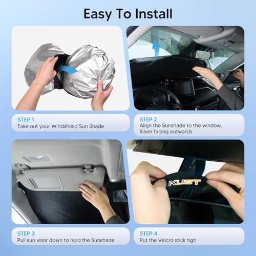 KUST Windshield Sun Shade for Hyundai Santa Cruz 2022-2024 2025 2026 Window - Image 5