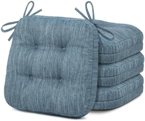 Shinnwa Kitchen Chair Cushions Set of 4, Dual-Layer Memory Foam Dining Chair by Shinnwa