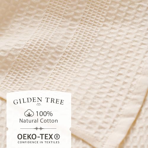GILDEN TREE Waffle Towel Set Quick Dry Thin | 2 Bath Towels | 2 Hand Towels | 2 - Image 2