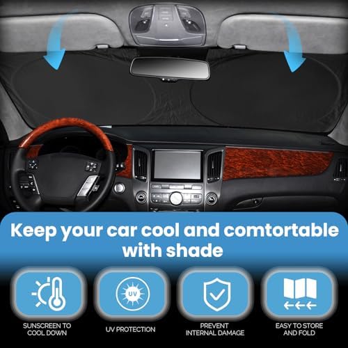 Sun Shade for Hyundai Santa Fe 2019-2024 2025 2026 2027 Windshield Sunshade - Image 3