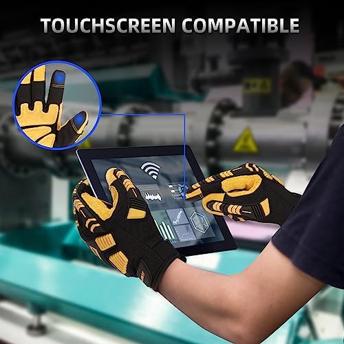 Safety Work Gloves, Synthetic Leather Impact-Resistant Heavy Duty Mechanic - Image 6