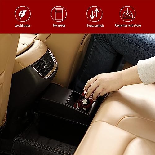 1 Pack Car Trash Can with Lid, 8.2" x 7.8" x 3.9" Capacity Universal Waterproof - Image 4