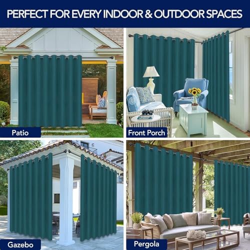 PureFit Outdoor Curtains for Patio Waterproof Weatherproof Outside Curtains - Image 5