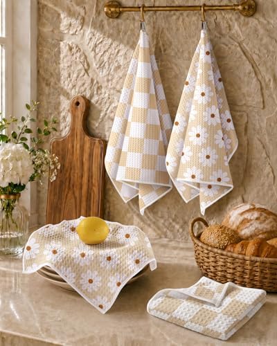 Miss Adola Double-Sided 3 Pack Dish Cloths, Daisy Charm - Image 5