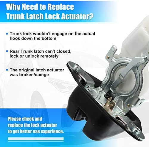 X AUTOHAUX Trunk Latch Lock Actuator 74800-SMG-G01 - Image 6