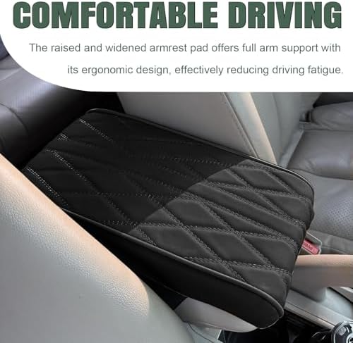 1 PCS Car Armrest Box Booster Pad, Leather 3D Texture Anti-Scratch Protective - Image 5