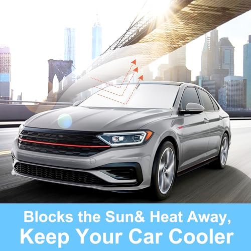 Windshield Sun Shade for 2019-2026 Volkswagen Jetta Accessories - Image 6
