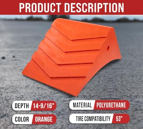 Mytee Products 2 Pack Polyurethane Large Wheel Chock W/Mounting Holes - Image 3